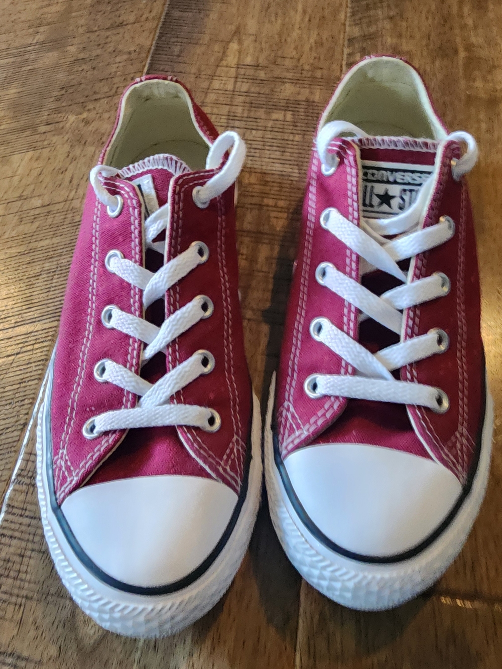 Converse Kids Maroon "Paint Splatter Model" Low Top Canvas Sneakers